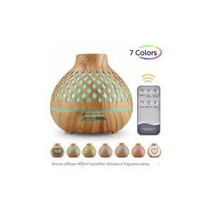Diffuseur d'arôme électrique ultrasonique xaomi humidificateur d'air lampe à LED aromathérapie brumisateur télécommande diffuseur d'huile essentielle 7 Couleur et 400ML