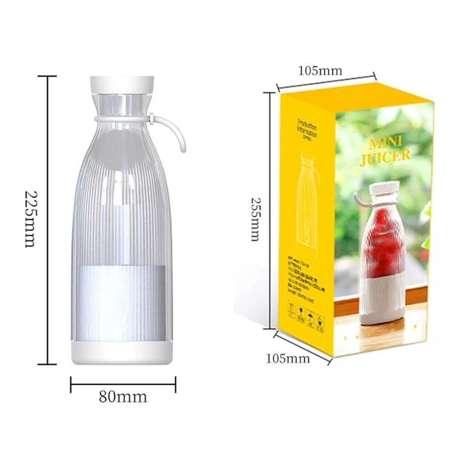 Mélangeur de taille personnelle, mini mélangeur portable rapide de jus de fruits frais, mélangeur de smoothie portatif rechargeable par USB, tasse de presse-agrumes électrique avec 4 lames,Rose
