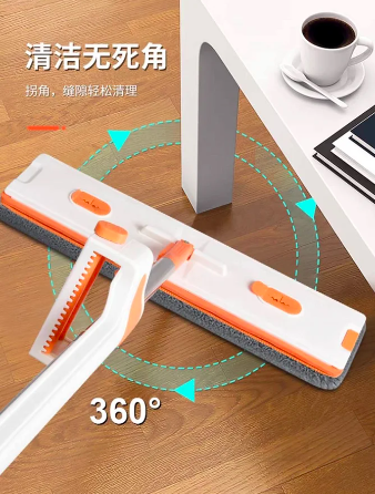serpillière plate magique autonettoyante, rotation automatique à 360