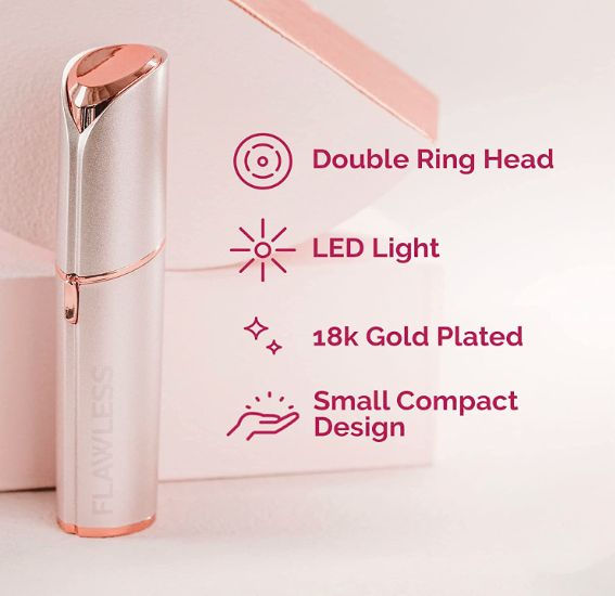 Finishing Touch Flawless Women's Painless Hair Remover, Blush/Rose Gold