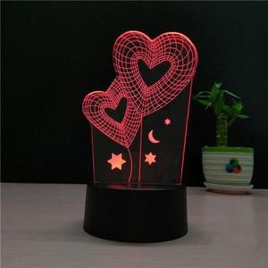 3D Led Veilleuse Romantique Amour Coeur/Ours/Lapin Table Décoration De Table/Cadeau Saint Valentin