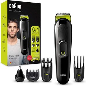 Braun Tondeuse Braun MGK3221 6-En-1 - Tondeuse à cheveux et barbe, Tondeuse Nez Et Oreilles