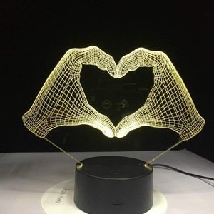 3D Led Veilleuse Romantique Amour Coeur/Ours/Lapin Table Décoration De Table/Cadeau Saint Valentin
