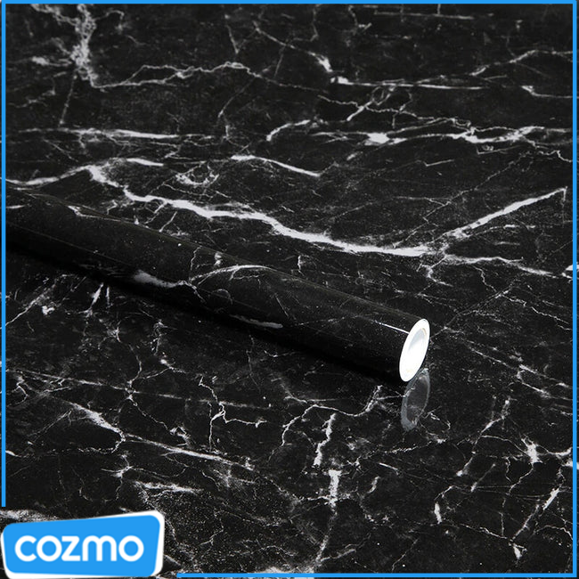 Adhésif Autocollant Effet Marbre Noir