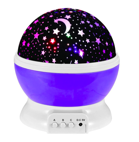 Veilleuse LED rotative, projecteur ciel étoilé pour enfant,lampe de projection USB, sommeil romantique, cadeau pour gamin, original