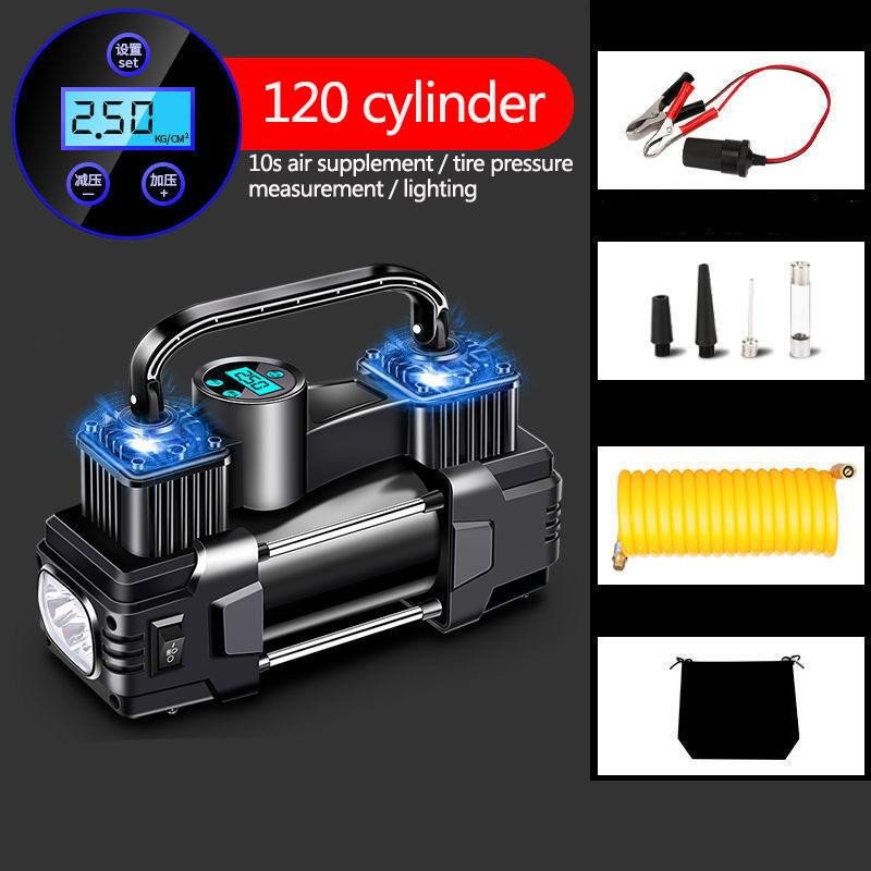Pompe gonflable de voiture Double cylindre Haute Puissance Données Montrer Voiture Portable Pompe à Air Pneu 12V Pompe Électrique Haute Pression Outil Gonflable